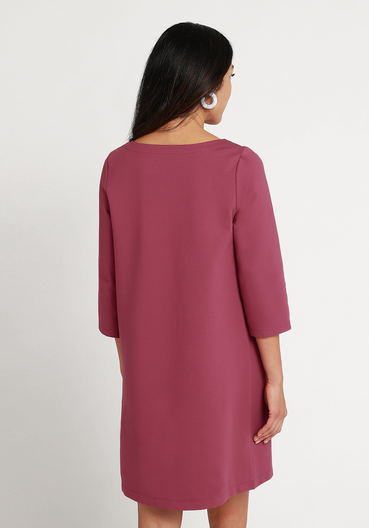 Half-Day Shift Dress (Mauve)