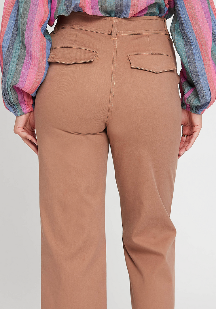 Burton Twill Crop Chino | Wide (Equestrian Tan)